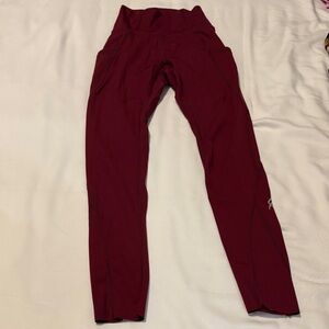 Ptula Burgundy Leggings with pockets Size- X-Small